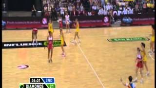 Netball Diamonds v England Quad Series 2012 Game 1 [upl. by Drofliw]