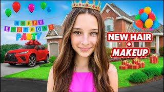 OLIVIAS 14th BIRTHDAY PARTY 🎉 NEW HAIR and MAKEUP REVEAL [upl. by Poppy]