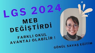 LGS 2024 MEB Değişikliği Farklı Okullarda Sınava Girilecek 👍 [upl. by Tareyn]