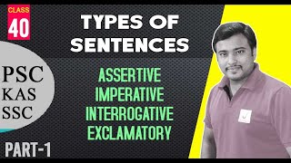 Types of sentences  Declarative Imperative Interrogative amp Exclamatory I By Jafar Sadik [upl. by Wendeline]