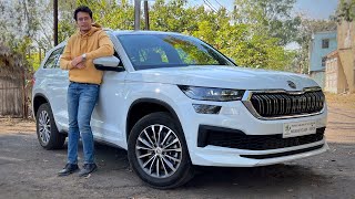 2022 Skoda Kodiaq Facelift Real Life Review  Worth Buying Over Fortuner [upl. by Jaehne]