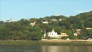 Traveling by boat on the Irrawaddy River Mandalay to Pagan [upl. by Ailero]