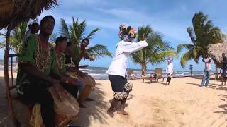 Lebeha Garifuna Drumming Center Hopkins Village [upl. by Brittain170]