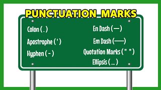 Punctuation Marks Colon Apostrophe Hyphen En Dash Em Dash Quotation Marks and Ellipsis [upl. by Bloem567]