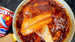 LUCKY STAR PILCHARDS FISH RECIPE  THIS IS HOW TO COOK TIN FISH  CANNED FISH COOKING [upl. by Carling664]