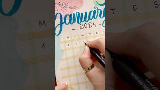 DIY January Calendar short nhuandaocalligraphy frontpage januarycanendar [upl. by Notselrahc]