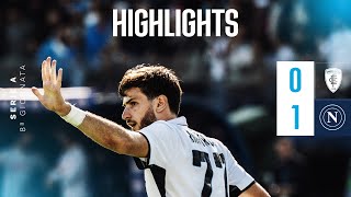 Highlights  Empoli  Napoli 01  Serie A  8ª giornata [upl. by Adiuqal]