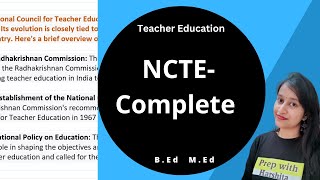 NCTE  National Council for Teacher Education  Teacher Education [upl. by Persas]