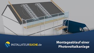 🇩🇪 Montageablauf einer Photovoltaikanlage [upl. by Asilahs]