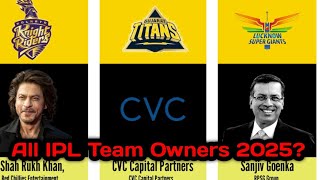 IPL All team Owners 2025  cricket ipl DataCOmparison iplteamowners iplauction [upl. by Ahsitel312]