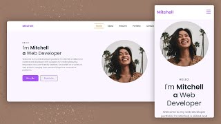 Design Your Personal Responsive Portfolio Website with HTML and CSS  Step by Step Guide [upl. by Basile481]