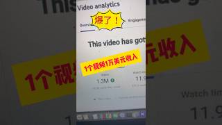 后台数据公开 YouTube运营 Youtube搬运 youyube赚钱 youtube频道 ypp Youtube收入 shorts收入 视频收入 [upl. by Nylirret]