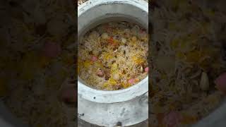 Traditional Night Wedding Food Serving to Guests in the Deep Desert  Beef Qorma and Chicken Steam [upl. by Valera]