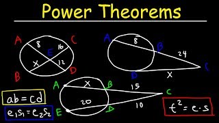 Power Theorems  Chords Secants amp Tangents  Circle Theorems  Geometry [upl. by Reeva553]