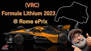 Assetto Corsa  POV  VRC Formula Lithium 2023  Rome ePrix [upl. by Meggy]