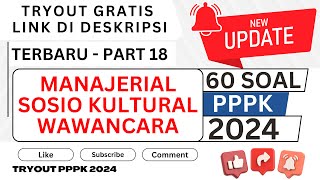 68 SOAL TERBARU UNTUK MANAJERIAL SOSIAL KULTURAL DAN WAWANCARA PPPK 2024  SEMUA FORMASI  PART 18 [upl. by Weide166]