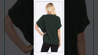 Womens Lurex Elastic Cinched Knit Top womensclothing fashion womensfashion onlineshopping [upl. by Dorris]