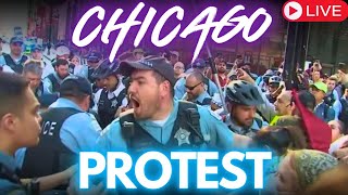 MASSIVE PROTEST Chicago DNC Arrests LIVE [upl. by Edlihtam584]