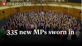 Live New MPs sworn into House of Commons following general election [upl. by Sucy]