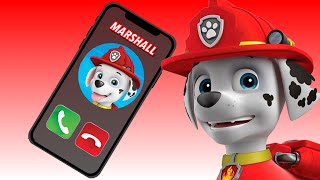 Marshall de Paw Patrol 🐾 Llamada📱Ayúdalo a encontrar a Rubble [upl. by Aitnwahs]