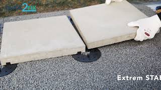 QUICK2FIX® Splittbettlager Die perfekte Lösung um Terrassenplatten auf Split oder Kies zu verlegen [upl. by Ezana547]