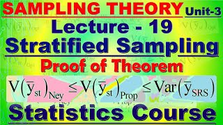 19 Comparison between Stratified Sampling and Simple Random Sampling ISSMaterial [upl. by Arahas]