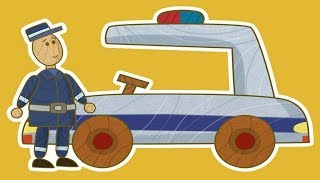 O carro de polícia Carros de brinquedo Animação infantil [upl. by Suirauqram871]