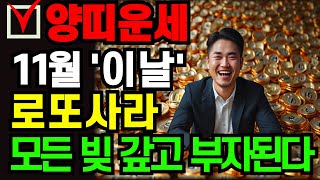 양띠 주목 2024년 11월 양띠 대운이 찾아옵니다ㅣ힘들었던 상반기를 한번에 보상받을 재물이 들어옵니다ㅣ55년 67년 79년 91년 양띠 운세 [upl. by Trelu]