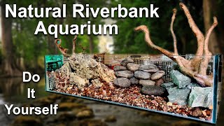 Natural Riverbank Aquarium Making  StepbyStep Guide [upl. by Sib]