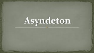 Stilmittel Asyndeton [upl. by Gardell]