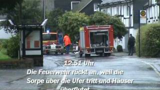 Hochwasser in Schmallenberg  Niedersorpe am 22 August 2007 [upl. by Seravaj]