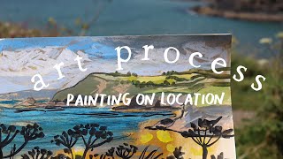 Sharing my process of creating art on location in Cornwall [upl. by Essilevi]