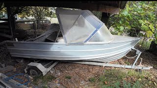 400 Barn Find Reviving a 14ft Alloy Boat and 30HP Motor [upl. by Atinod]