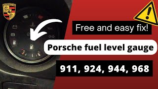 Porsche 911 924 944 968 fuel gauge easy fix and repair Fixing the faulty level sensor on my 924 [upl. by Oruntha39]