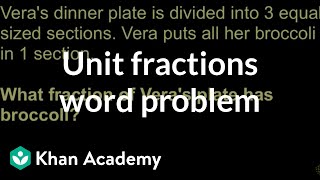 Identifying unit fractions word problem  Math  3rd grade  Khan Academy [upl. by Filberte]