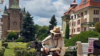 Busking in Timisoara Romania  ‘Gypsy Queen’ amp ‘In Awe’ [upl. by Sgninnej]