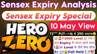 Sensex Expiry Day Strategy  Sensex Expiry Day Hero Zero Strategy amp Sensex Prediction For 10th May [upl. by Alaecim961]