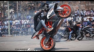 KTM RC 200  KTM Duke 200  KTM Stunt Show 2019  New Awesome Stunt  Must Watch HD [upl. by Bramwell]