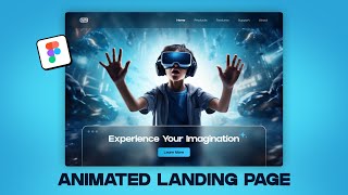 Figma LANDING PAGE ANIMATION Using Figma Prototypes  Figma Tutorial [upl. by Marlen981]