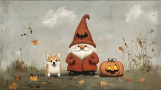 Cute Halloween Gnome amp Dog Screensaver Festive TV Art for Fall  Cozy Autumn Vibes [upl. by Eninaej]