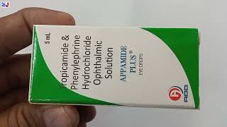 Appamide plus Eye Drops  Tropicamide amp phenylephrine hydrochloride ophthalmic solution uses Hindi [upl. by Seagraves221]