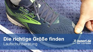 Wie finde ich die richtige Laufschuhgröße – Laufschuhberatung mit Lukas und Martin  bunertde [upl. by Annod]