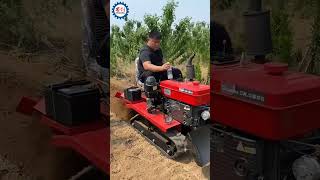 High Quality Trenching Machine Mini Crawler Tractor Pto Trencher [upl. by Nolrah]