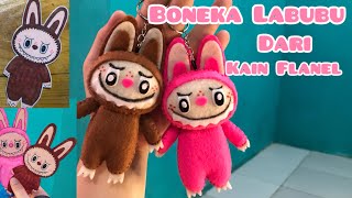 Boneka Labubu Dari Kain Flanel Boneka Flanel Gantungan Kunci Flanel [upl. by Oznola697]