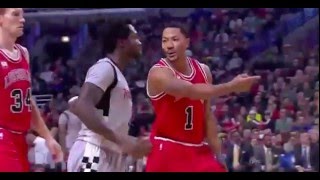 DERRICK ROSE LAUGHING AT AND TAUNTING PATRICK BEVERLEY  Rockets vs Bulls  3516 [upl. by Madeleine]