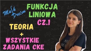 Funkcja liniowa ZADANIA I TEORIA wszystkie zadania z matur CKE cz 1 MATURA PODSTAWOWA [upl. by Alabaster830]