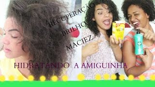 Hidratação de Maizena  Fitagem no Cabelo Cacheado [upl. by Lecia682]