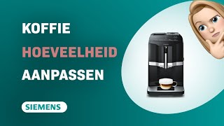 Hoe de Koffiehoeveelheid Aanpassen op Siemens EQ3 s100 [upl. by Celine]