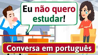 Conversação em Português Filho preguiçoso Aprenda Português  LEARN PORTUGUESE [upl. by Enrichetta]