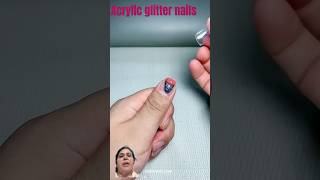 Acrylic glitter nails shorts trending ytshots viral beauty  makeup nailpolish nailart [upl. by Ayhtin]